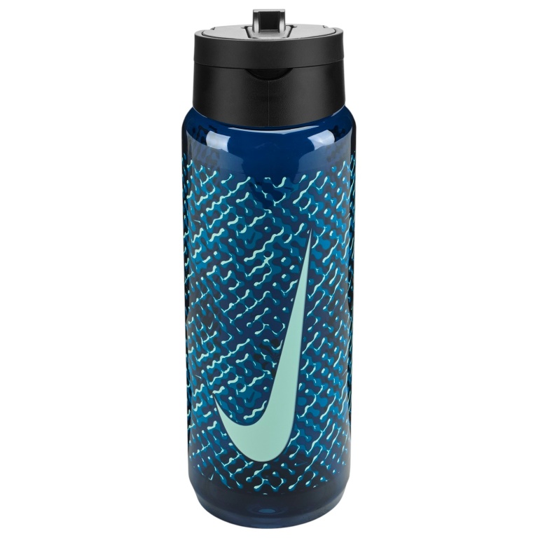 Nike Trinkflasche TR Renew Recharge Straw Bottle (mit Trinkhalm) blau/grün 700ml